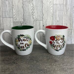 Boston Warehouse Trading Corp. Christmas Mugs Set of 2